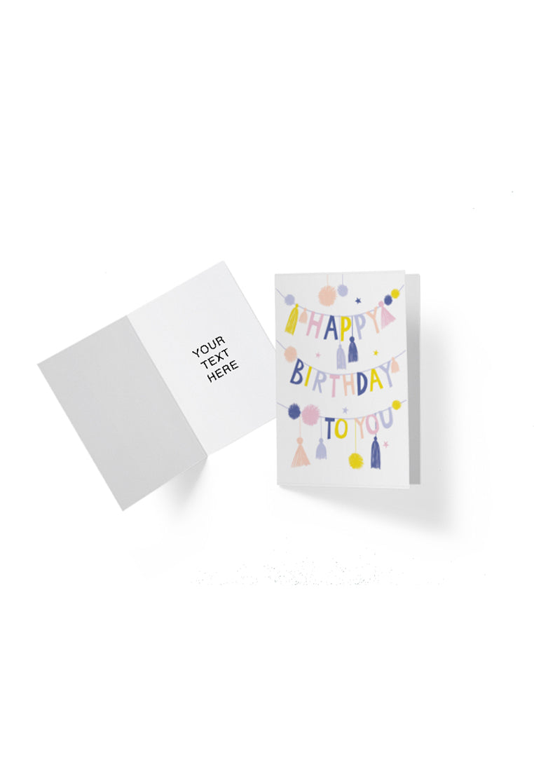 Greeting Card Birthday Flag
