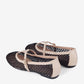 Aria Black Woven Mary Jane Flat Shoes Summer Slip On