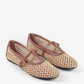 Aria Natural Woven Mary Jane Flat Shoes Summer Slip On