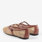 Aria Natural Woven Mary Jane Flat Shoes Summer Slip On