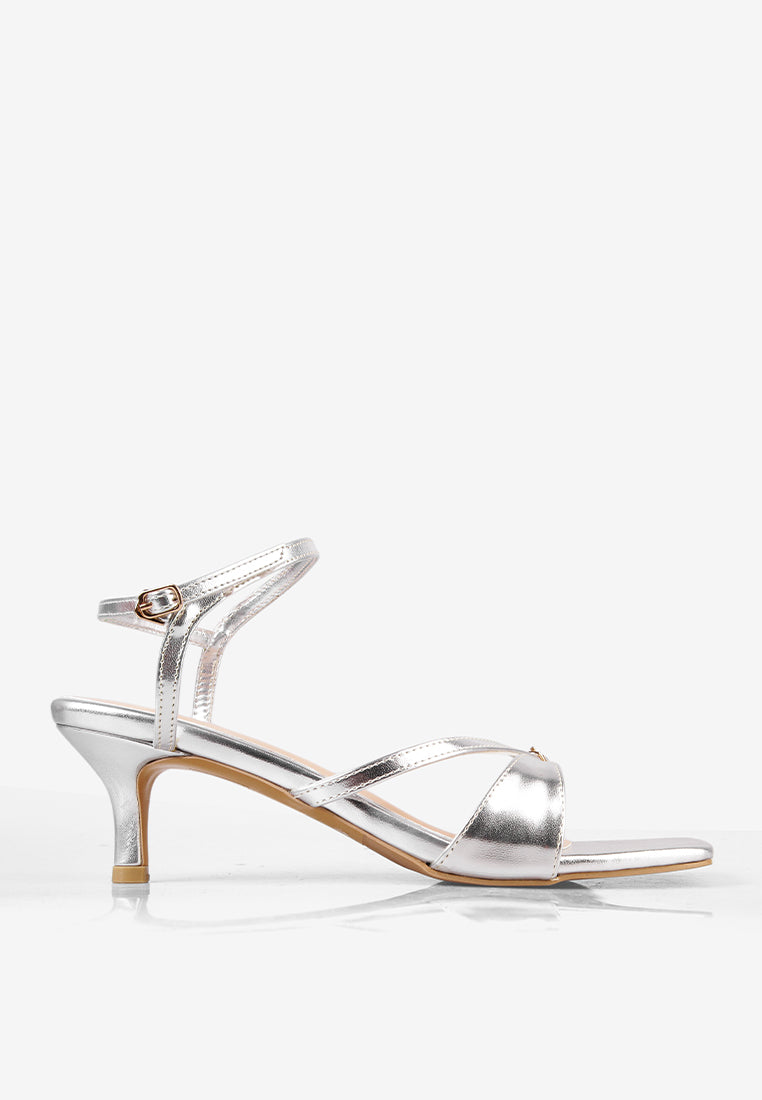 Calula Heels in Silver