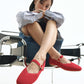 Maia Flatshoes in Red