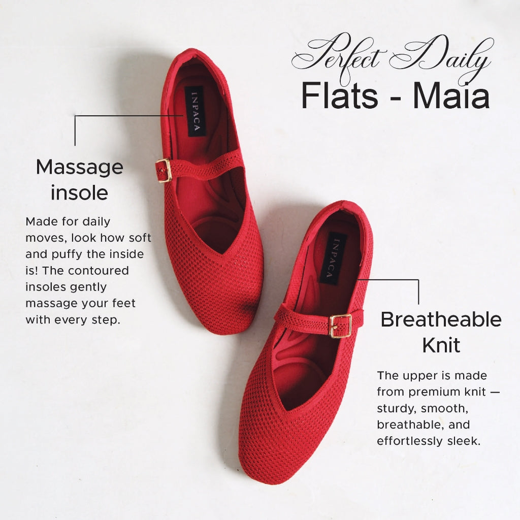 Maia Flatshoes in Red