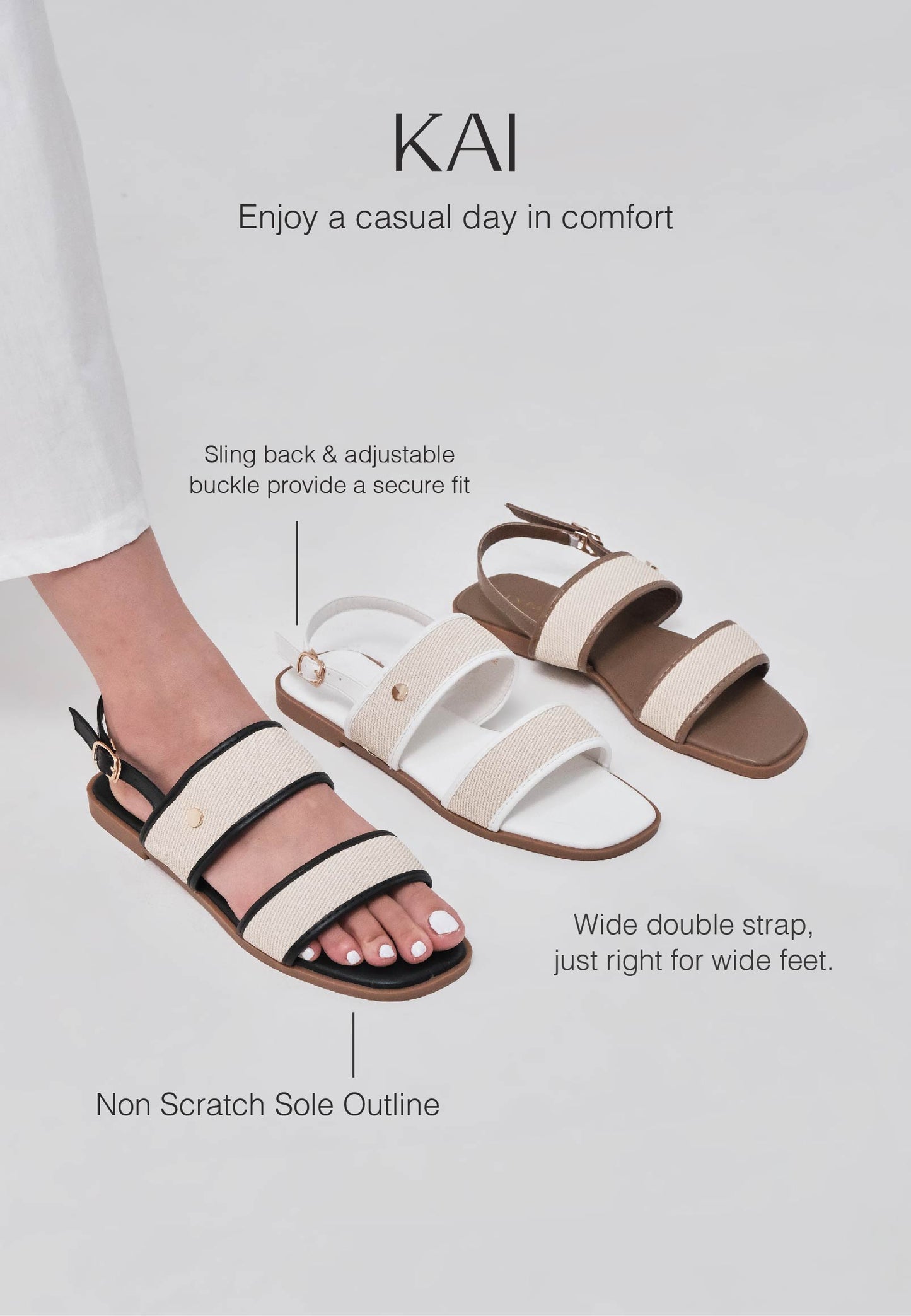 Kai Sandals in Black